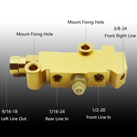 Válvula de distribución de frenos PV4 Disco/Frenos de disco, freno de disco delantero trasero de disco Lezhey 172-1361 Válvula de distribución de sistema de freno de disco universal de latón