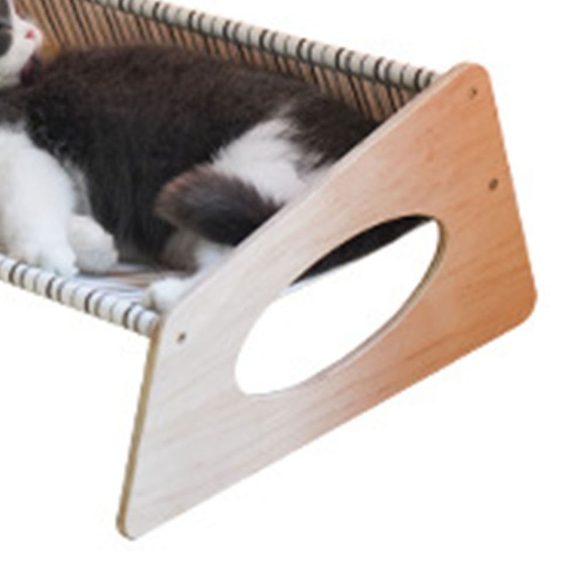 Cat Bed Hammock Medium Breathable Sturdy Linen Comfortable Elevated Cat