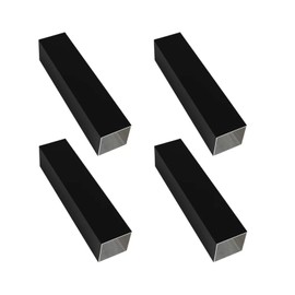 Kwweeoo Black Aluminum Square Tubing 4Pcs 12mm x 12mm x 150mm Long Wall Thickness 1mm, 4 Pack 0.5 inch 0.5" Aluminum Square Tube Black Color 0.5 x 0.5 x 0.04 x 5.91" inch (Appr)