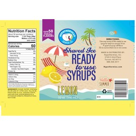🍋 Lemon Ready to Use Snow Cone Syrup & Hawaiian 🍧 Flavor Syrups 🌺 flavored syrups for drinks 🍹 flavor syrup for coffee ☕️ 100% Pure Cane Sugar, NO CORN SYRUP 🚫 🌽 Ready To Use Quart (32 Fl Oz)