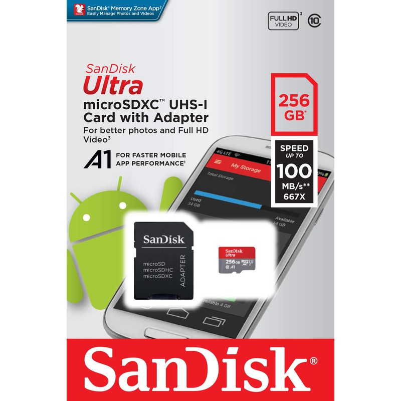 SanDisk Ultra microSDXC 256GB アダプター付き SDSQUAR-256G-GN6MA