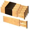 Utoplike Bamboo Drawer Dividers Large, 4'' High Adjustable Kitchen Drawer
