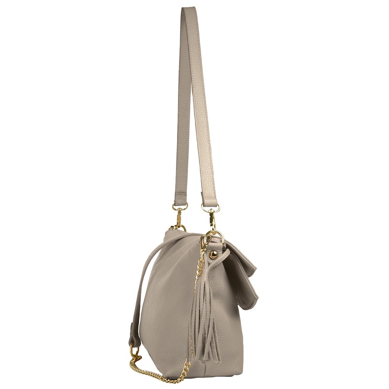 Samantha Look Women's Genuine Leather Shoulder Bag, Made in Italy,