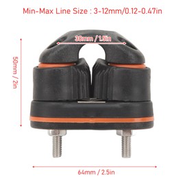 Keenso Heavy Duty Cam Cleat with Solid Grip - Premium Sailboat Equipment, Construction for Sailing, Kayaking, Canoeing (Large Size (3‑12mm))