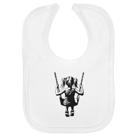 'Girl On A Swing' Soft Cotton Baby Bib (BI00059441)