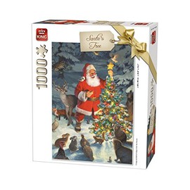 King 5743 Christmas Santa Tree Jigsaw Puzzle 1000-Piece, 49 x 68 cm