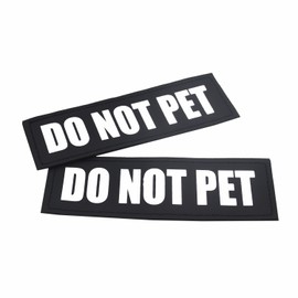 2 Pack Reflective Service Dog Patches with Hook Back for Pet Collar Vest Harness - 3 Sizes