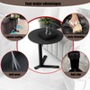 GRPDMDM C-Shaped Metal Side Table, Space Saving Round End Table