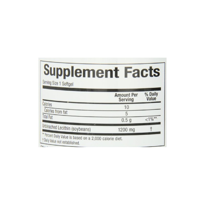 Natural Factors Natural Factors - Unbleached Lecithin 1200 mg, 180