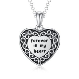 PEIMKO 925 Sterling Silver Dog Paw Locket Necklace, Cat Paw Print Heart Locket Necklace That Holds Pictures Keepsake Memorial Gifts Jewelry for Women Men