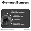 Large Rubber Push-in Ridged Stem Bumpers 1" Diam - Feet