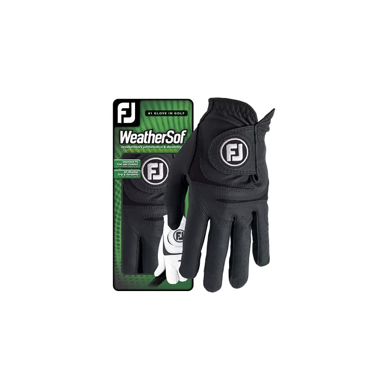Footjoy 66247 Golf Glove, Men, Men, 66247, Black, Medium