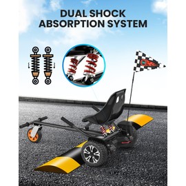 Gyroor K2 Hoverboard Go Kart Attachment for Kids & Adults, Adjustable Frame Length Hoverboard Seat Attachment for 6.5" 8" 10" Hoverboard Self Balancing Scooter