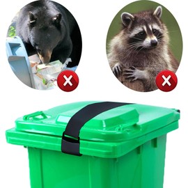 Metal Double Claw Trash Can Locks Strap Trash Can Lock for Animals Universal Trash Can Lid Lock Trash Bin Lock Adjustable Garbage Can Lid Locks Strap Trash Can Locks Strap