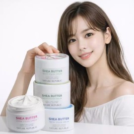 Nature Republic 네이처리퍼블릭 쉐어버터 스팀크림 100ml 고보습 수분크림 수부지 보습크림 [모이스트(중건성용)] Nature Republic Shea Butter Steam Cream 100ml High Moisture Hydrating Cream for Combination to Oily Skin [Moist (for Normal to Dry Skin)]