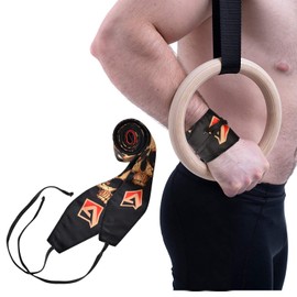 AQF Wrist Wraps Weight Lifting Gym Training Support Wraps 35" Orange Skull