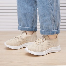 BMCiTYBM Baby Walking First Infant Sneakers Boys Girls Shoes Breathable Non Slip 6 9 12 18 24 Months Camel Size 6-12 Months Infant