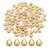 MECCANIXITY 100PCS Flat Back Acrylic Teardrop Gems 10x14mm Artificial Rhinestones