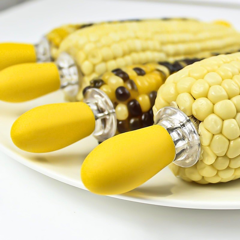 Wonlooker 16Pcs/8 Pairs Corn Holders, Stainless Steel Corn Cob Holders,