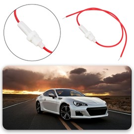 ECSiNG 10PCS Car Fuse Holder 25cm Long Connection Cable for Fine Fuses of Size 5 X 20 mm Suitable for Fuses Up to Max 4 A/250 V Automotive Electrical Accessories