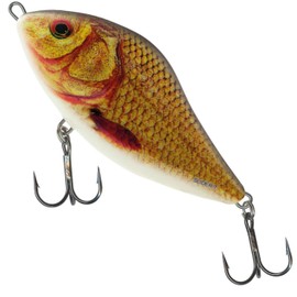 Salmo Slider Jerkbait Wobbler, Salmo Colours: Supernatural Golden Crucian, Length / Weight / Running Behavior / Diving Depth: 12 cm / 60 g / Floating / 1.0 m - 2.0 m