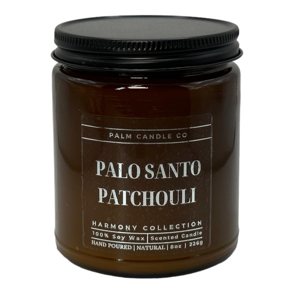 Palo Santo Patchouli Harmony Collection 8 oz Aromatherapy Soy Candle: