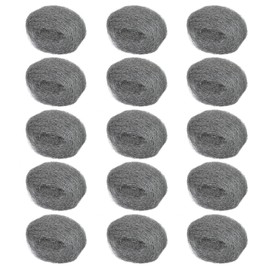 15PCS 150 Feet Steel Wool Fill Fabric DIY Kit, Steel Wool for Mice Control, Coarse Wire Wool Hardware Cloth Gap Blocker Keep Mice Away from Holes Wall Cracks Siding Pipeline Vents in Garden Garage