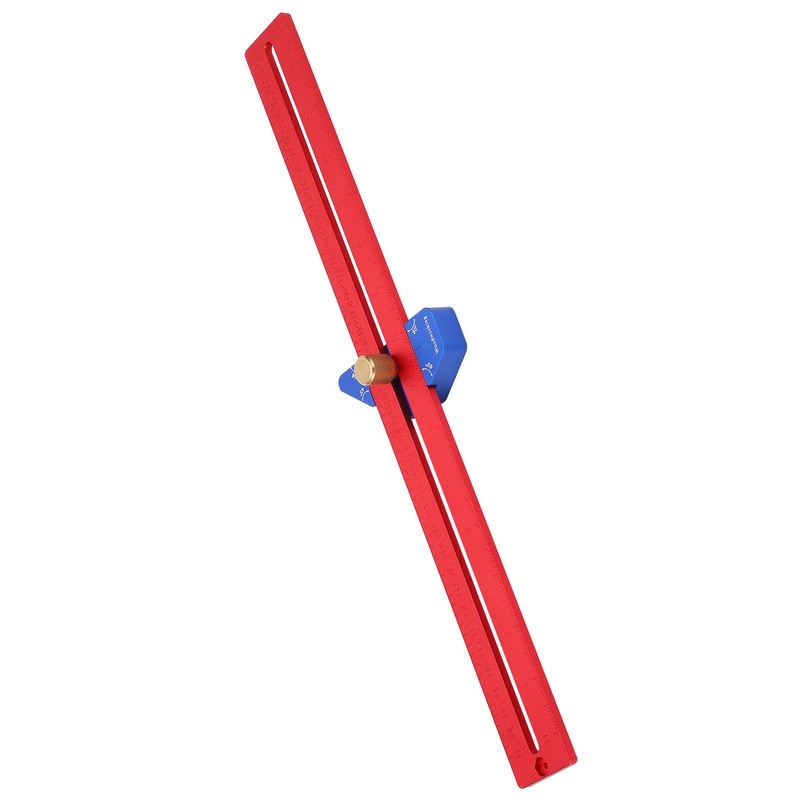 Woodworking T Square Ruler Aluminum Alloy Adjustable Angle Scriber Carpentry