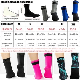 HINATAA Neoprene Socks 3mm Warm Diving Socks Non Slip Neoprene Socks with Velcro Thermal Snorkel Socks Beach Volleyball Swimming Diving Surfing Sailing Kayak, black