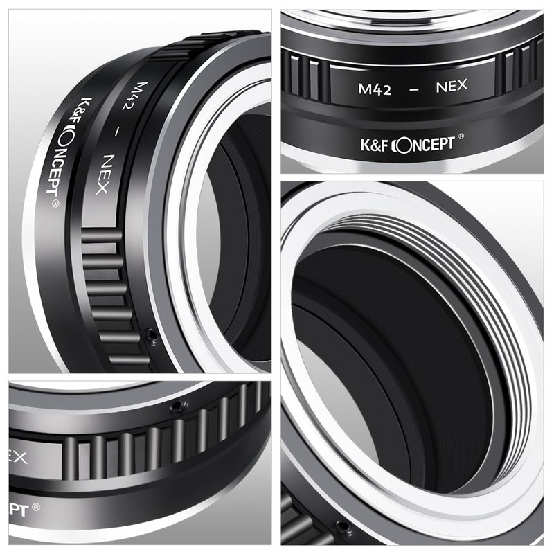 K&F Concept M42 to Sony E Adapter, Copper Manual Lens