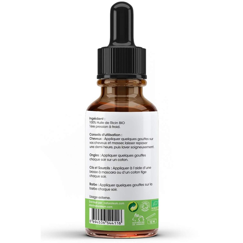 Organic Castor Oil Cold Pressed Pure and Natural Care for