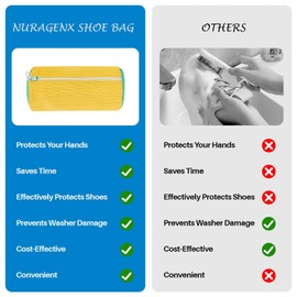 (All in One) 2 Reusable Shoe Washing Machine Bag, 2 Durable Mesh Laundry Bags for Delicates, 2 Pairs Practical Adjustable Length Shoe Tree, Durable Zipper Shoe Washing Bag