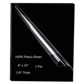 HDPE Sheet 1/4" Thick,High-Density Polyethylene Plastic Sheet 1/4" x 8" x 12",HDPE Plastic Sheet for Machining,Home Improvements,DIY Projects (Black,1 Pcs)