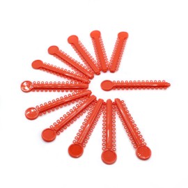 1040 O-Rings - Orthodontic Elastomeric Ligature Ties for Braces. Elastic O-Ring Rubber Bands for Orthodontic Brackets. (Orange)