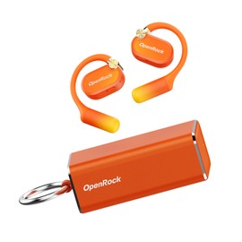 OpenRock X Open-Ear Headphones, Upgraded Silicone Earhooks, 48Hrs Playtime, Comfort and Fit, IPX5 Waterproof, ENC Microphone, Smart App, Bluetooth 5.3, Wireless Over-Ear Earbuds for Sports, Office