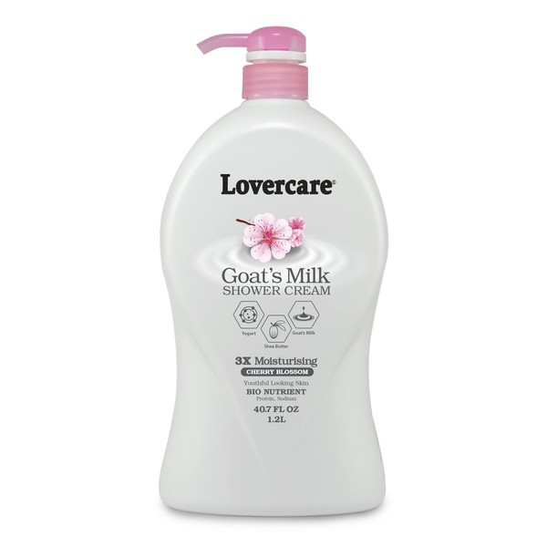 Lover's Care Goat's Milk Moisturizing Body Wash Milk Shower Cream Royal Cherry Blossom 40.7 Fl.Oz - Single…
