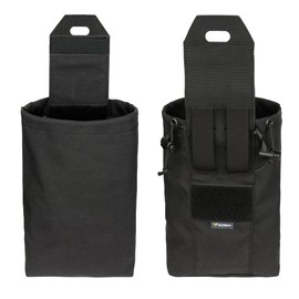 IDOGEAR Molle Dump Pouch Mini Folding Recycling Bag molle Waist Tool Sundries Bag Magazine Utility Pouch for Molle Belt Tactical Vest Backpack(Black)