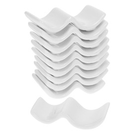 Baluue Ceramic Chopsticks Rest Rack Set of 10Pcs, Chinese Style Dinner Spoon Stand Fork Holder Porcelain Chopsticks Stand