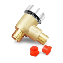 Upgraded RV Vacuum Breaker Check Valve Fit for b&b Model 571 Check Valve, Replace 571-VAC-CHK-A Leaking Vacuum Breaker on Black Tank System 1/2 DN Male, Brass Material