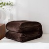 Home Must Haves Brown Full Size Solid Flannel Throw Plush