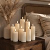 SEHNSY Flameless Pillar Candles, 9 Pack Ivory Real Wax Remote