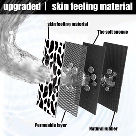 Yesad Bath Mat Rug-Milk Cow Pattern Rubber Non Slip Quick Dry Super Absorbent Thin Bathroom Rugs Fit Under Door Washable Bathroom Floor Mats-Shower Rug for in Front of Bathtub,Shower Room,Sink