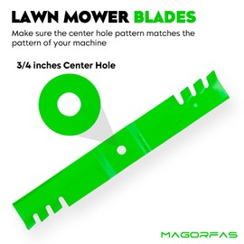 Magorfas Lawn Mower Blades Toothed Mulching Fits for 02005019-X 02005019P-X for Cub Cadet PRO Z 100 EFI 160-L, Recon 60, Tank L60 KW, Z-Force S60 60 inch Deck, 3 PCS
