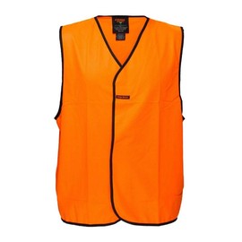 Prime Mover unisex Class D Classic Hi-Vis Vest, Orange, Medium