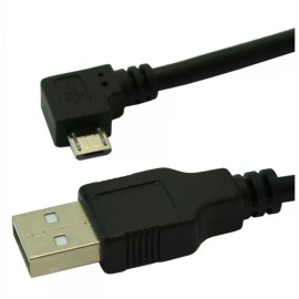 My Cable Mart 12inch USB 2.0 Type A Male to RIGHT ANGLED Micro-B 5-Pin Cable