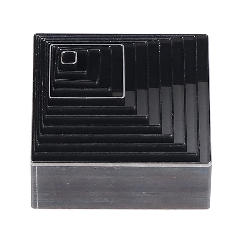 12PCS Squares Leather Cutting Die Punch Cutter Squ Craft Hole