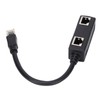 Ethernet Splitter Practical Stable Reliable Durable Black CAT8 Network Cable
