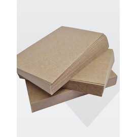 350gsm Brown Kraft Business Card Blanks, Pack of 100 (85mm x 55mm)