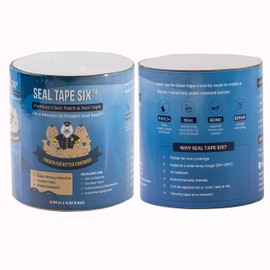 Best Premium Clear Patch and Seal Tape - Seal Tape Six 4 inch x 5 Foot roll - Protect and Seal Tape (2 per Pack)