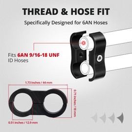 EVIL ENERGY 6AN Hose End Fitting Kit Straight 45 90 180 Degree Swivel with AN Hose Separator Clamp for CPE Braided Hose